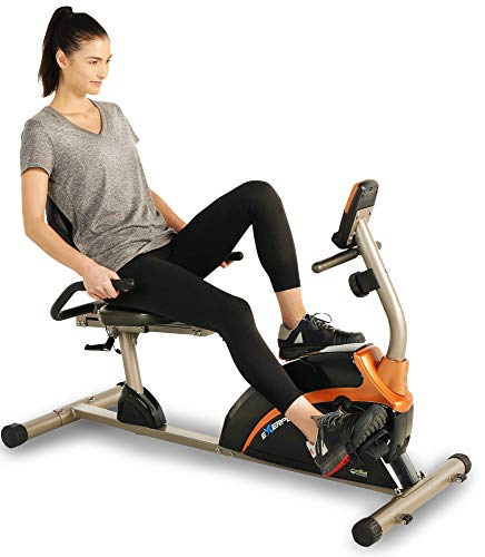 EXERPEUTIC 1500XL Recumbent Exercise Bike with Pulse | 300 lbs. Weight Capacity