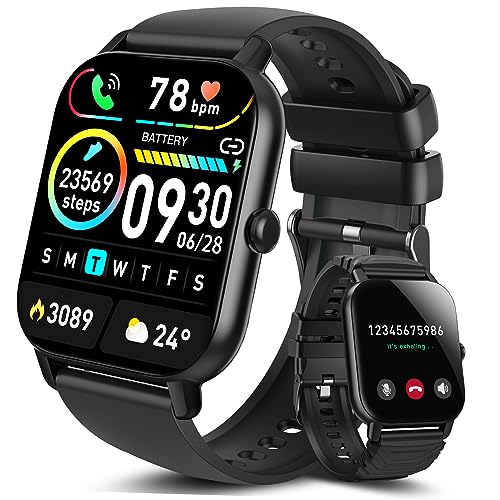 Aptkdoe Smart Watch, Fitness Tracker with Dail Calls Speaker, 1.85″ TFT-Touch Screen IP68 Waterproof Smartwatch, 112 Sport Modes Activity Tracker with Heart Rate Monitor, Pedometer Watch for Women Men