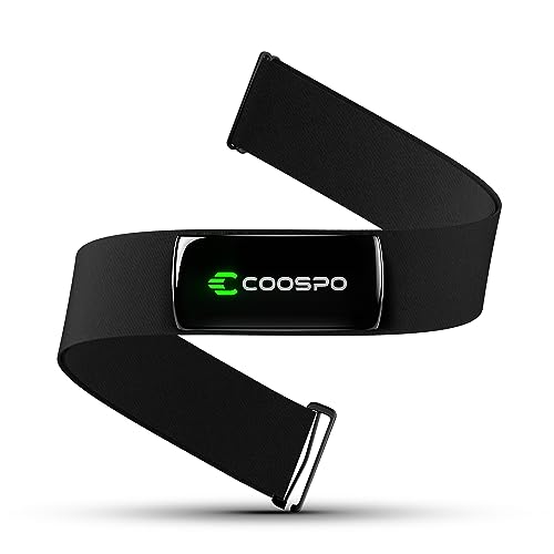 COOSPO Herat Rate Monitor Chest Strap H9Z, Bluetooth 5.0 ANT+ Heart Rate Monitor Chest Sensor with Rechargeable Battery, HRM Works with Strava/Wahoo Fitness/Polar Beat/Peloton/Zwift/DDP Yoga App