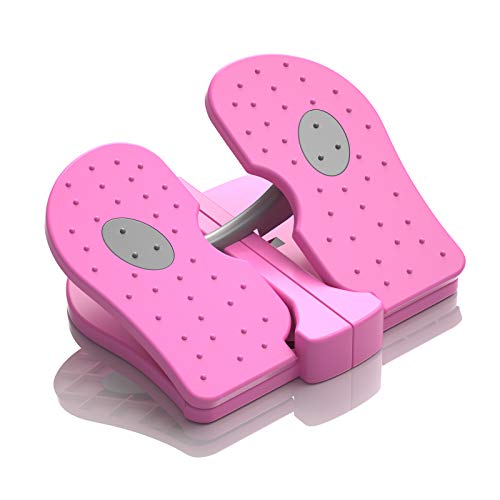 MBB Mini Stepper,Under Desk Pedal Exerciser,Folding Colorful Foot Peddle,Physical Therapy Leg Exercisers Peddle,Relieves Varicose Veins Pink Color