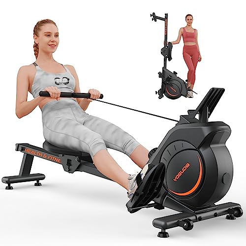 YOSUDA Magnetic Rowing Machine 350 LB Weight Capacity – Rower Machine for Home Use with LCD Monitor, Tablet Holder and Comfortable Seat Cushion-New Version