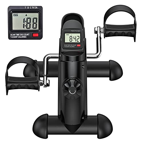 Cyclace Under Desk Bike Pedal Exerciser for Arm/Leg Exercise – Portable Mini Exercise Bike Desk Cycle, Leg Exerciser for Home/Office Workout (SC-Black)
