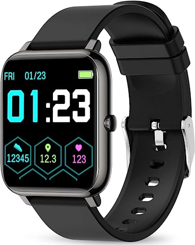 Smart Watch for Men Women 1.4 Full Touch Screen Fitness Tracker Watch with Heart Rate Blood Pressure IP68 Waterproof Smartwatch for Android iOS Phones Sports Watch with Step Counter Pedometer GPS