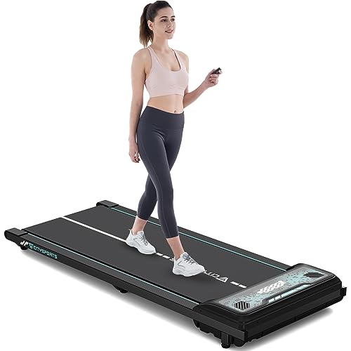 CITYSPORTS Treadmill Under Desk,Walking Pad,Treadmill Ultra Slim & Portable for Home (Black and Green)