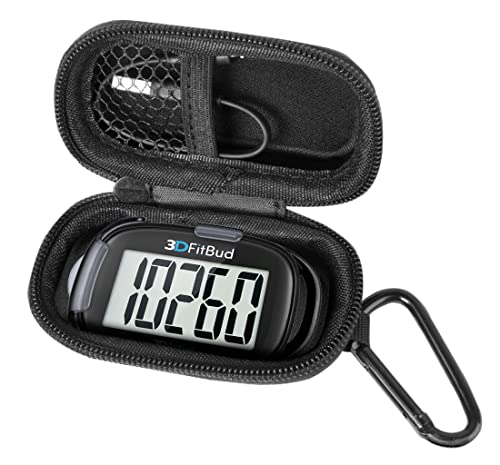 FitSand Travel Hard Case for 3DFitBud Simple Step Counter Walking 3D Pedometer