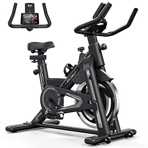 Exercise Bike-Stationary Indoor Cycling Bikes For Home with Ipad Mount &Seat Cushion(Grey)