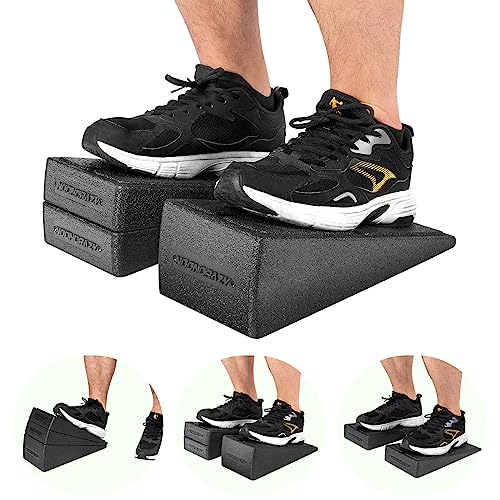 Slant Board for Calf Stretching, 5 Adjustable Angles Foot Stretcher for Physical Therapy, 480 lbs Weight Capacity Incline Board Wedge for Home Exercise, Squats and Calf Stretch(Black)