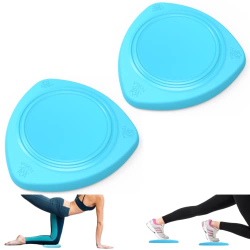 LEZER 2 IN 1 Yoga Knee Pad, Core Slider, Extra Thick Yoga Cushion, Gliding Disc, Support for Knees, Wrists, Elbows, Home Gym Fitness Workout Equipment, Multifunctional, Set of 2