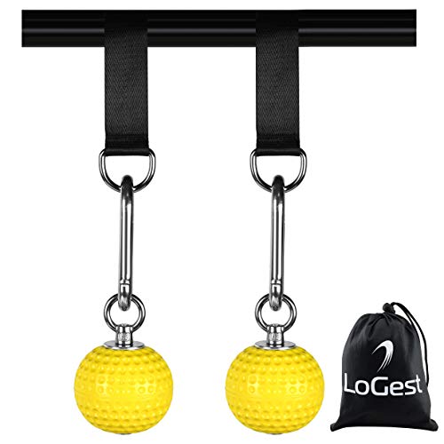 Climbing Pull Up Power Ball Set – Hold Grips with Strap – Non Slip Hand Grips Strength Trainer Grip Strength Targets Biceps Back Muscles Ideal for Fitness Workout Rock Climbing Pull Up Grips Ball