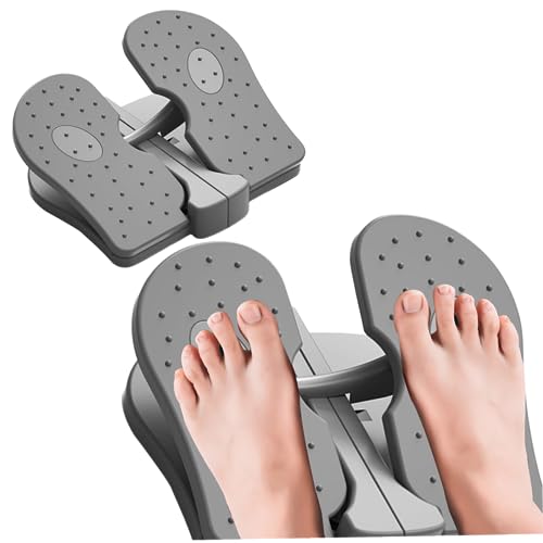 Mini Stair Stepper Under Desk Pedal Exerciser Portable Foot Peddle Sitting Stepper Leg Exercise Equipment for Stretch Calf Muscles Grey Step Machines