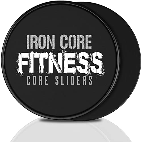Iron Core Fitness Foot Sliders for Working Out Core– Set of Exercise Sliders Gliders Gliding Discs. Core Sliders for Full Body Exercise on Carpet