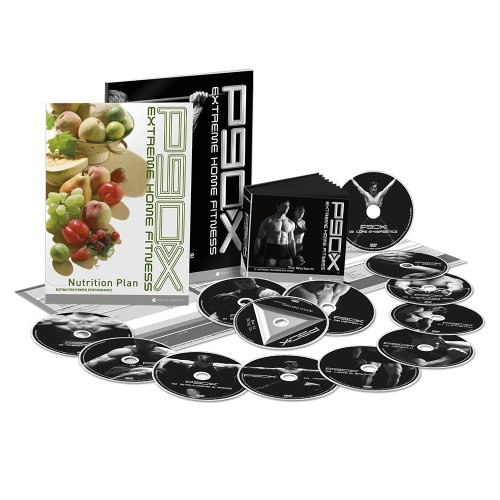 P90X DVD Workout Base Kit, Home Gym Bodyweight Exercise Program, No Workout Equipment Needed, Nutrition Guide Included, 12 Fitness DVDs