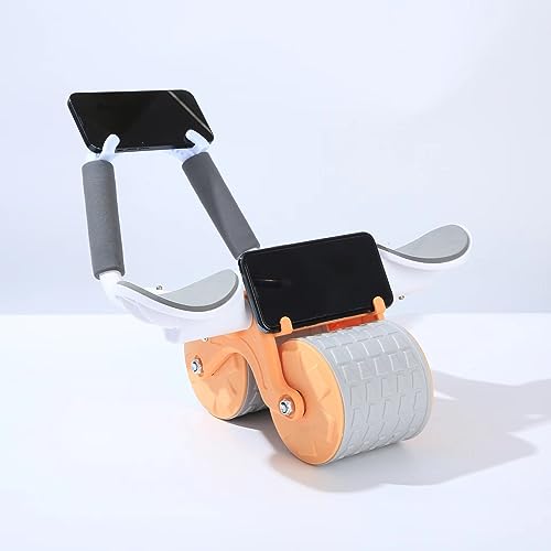 Onissc Automatic Rebound Rollers, Suitable for Exercising Abdominal Strength, Fitness Exercise to Maintain The Shape of The Excellent Sports Equipment for Men and Women (Orange)