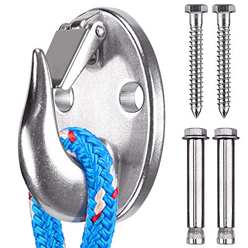SELEWARE Resistance Band Wall Anchor Stainless Steel Workout Anchor Wall & Joist Mount Bracket for Suspension Trainers Gymnastic Rings Yoga Silk Hammock Climbing Rope, 2000 lbs Capacity