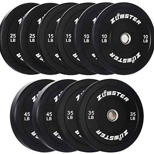 Bumper Plate Olympic Weight Plate Bumper Weight Plate with Steel Insert Strength Training Weight Lifting Plate 260LB