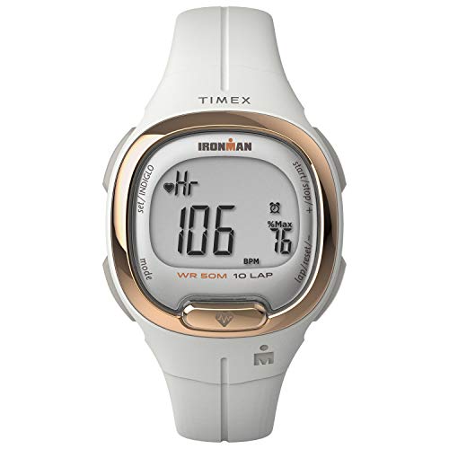 TIMEX IRONMAN Transit Watch with Activity Tracking & Heart Rate 33mm – White with Resin Strap