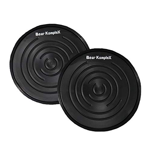 Bear KompleX Sliding Core Discs, 2-Pack Dual-Sided Fitness Sliders for Home Workouts, Exercise on Hardwood or Carpeted Surfaces, Strengthen Core and Improve Balance, Includes Home-Workout PDF