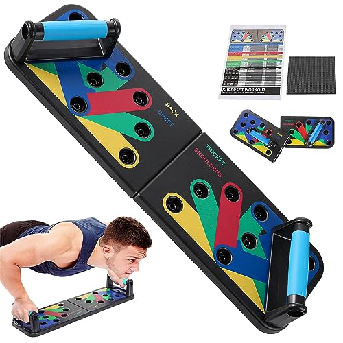 Pro Deals Push Up Board 9 in 1 Strength Training Equipment | Professional Home Workout Push Up Fitness Stand For Floor | Multi-functional Push Up Board for Men | Portable Gym For Chest, Abdominal, Triceps