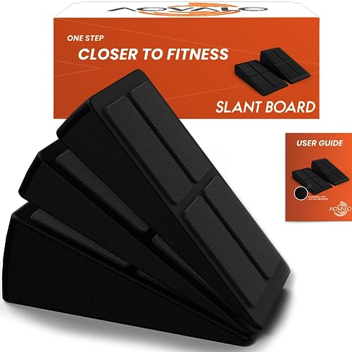 Slant Board Calf Stretcher Incline Board Squat Wedge – with 5 Adjustable Angle for Home Workout, Physical Therapy, Gym Exercise and Stretching- Anti Slip Grip Included at The Bottom