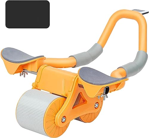 Automatic Rebound Abdominal Wheel,Ab Roller Wheel Core Exercise Equipment,Perfect Core Exercise Equipment for Home Workouts – Ab Roller Wheel for Effective Abdominal and Core Strengthening (Orange)