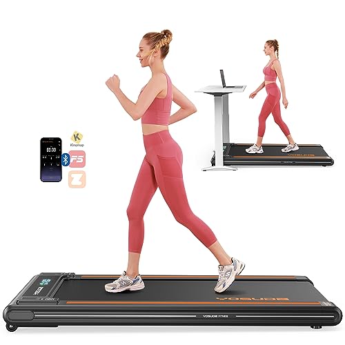 YOSUDA Treadmill, Under Desk Treadmill 2.5HP, Walking Pad for Home/Office, Smart Walking Treadmill with App, Walking Machine with 265 lbs Weight Capacity Remote Control (2 in 1 Under Desk Treadmill)