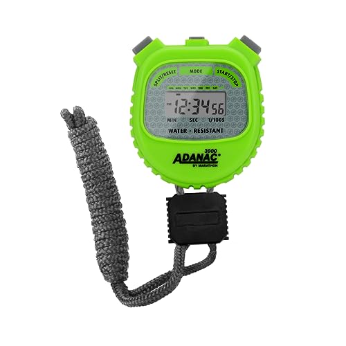 ADANAC 3000 Commercial Grade Digital Stopwatch Timer (Neon Green)