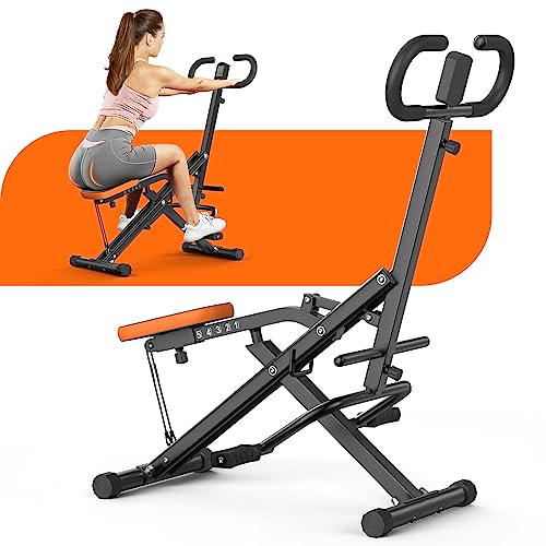 Dskeuzeew Squat Machine with LCD Monitor, Squat Exercise Equipment with 265LBS Loading Capacity for Home Gym Fitness, Leg Machine Glute Trainer for Home Workout