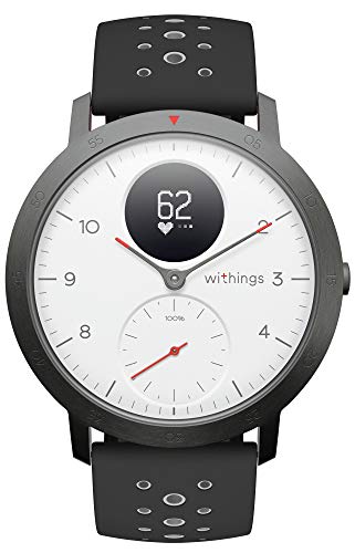 Withings Steel HR Sport – Multisport hybrid Smartwatch, connected GPS, heart rate, fitness level via VO2 max, activity and sleep tracking, notifications, 40 mm screensize