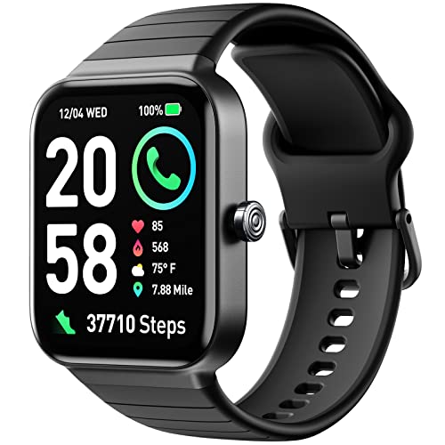 Fitpolo Smart Watch for Men Women, 1.8″ Fitness Watches Call Alexa 100+ Workouts SpO2 Heart Rate Monitor Sleep Calorie Step Counter Waterproof Activity Trackers and Smartwatches for Android iPhone