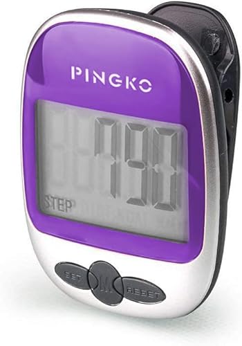 PINGKO Outdoor Multi-Function Portable Sport Pedometer Step/Distance/Calories/Counter – Purple