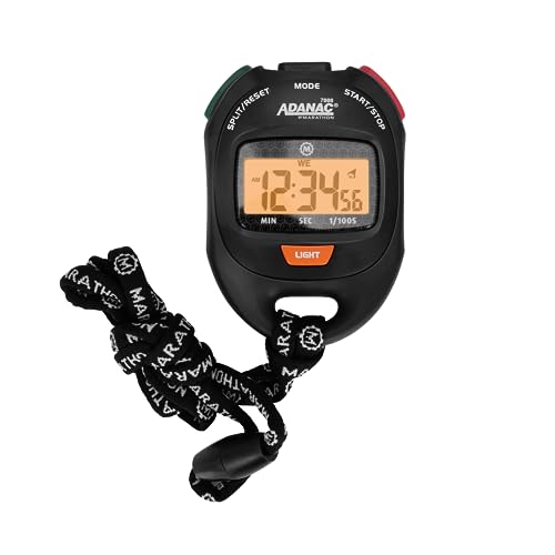 ADANAC 7000 Professional Grade Digital Stopwatch with Comfort Grip (Black)
