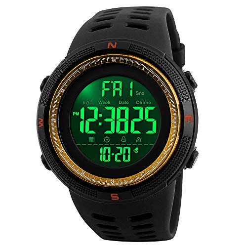 Men’s Digital Sports Watch Waterproof Military Stopwatch Countdown Auto Date Alarm