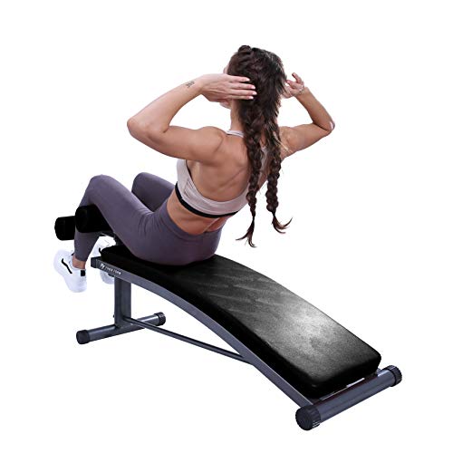 Finer Form Gym-Quality Sit Up Bench with Reverse Crunch Handle – Solid Ab Workout Equipment for Your Home Gym. More Effective than an Ab Machine or Ab Roller. Get a Great Abdominal Workout at Home