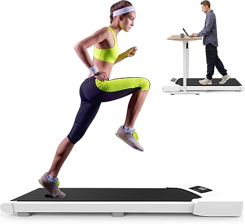 FLIMDER Under Desk Treadmill, Walking Pad for Home/Office, 2.5HP Portable Walking Treadmill, Electric Treadmill with Remote Control, 265 lbs Weight Capacity (White)