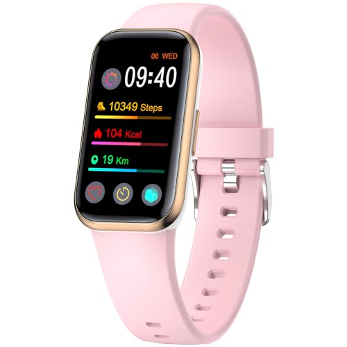 ZURURU Fitness Health Tracker for Women Men, Heart Rate, Spo2 & Sleep Tracking, Waterproof Activity Smart Watch Step Pedometer Calorie Counter for Android iPhone