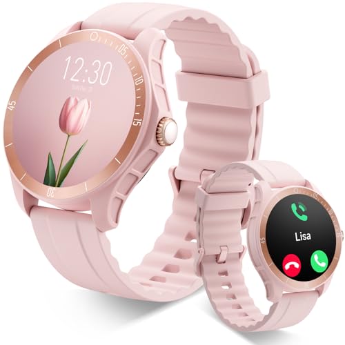 Quican Smart Watch for Women, iPhone Android Compatible Fitness Watch, Activity Tracker with Heart Rate, Sleep Monitor, Step Calorie Counter, Bluetooth Watch Support 100+ Sports, IP68 Waterproof
