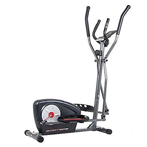 New Elliptical Machine Trainer Magnetic Smooth Quiet Driven with LCD Media Holder Monitor and Pulse Rate Grips BR2117