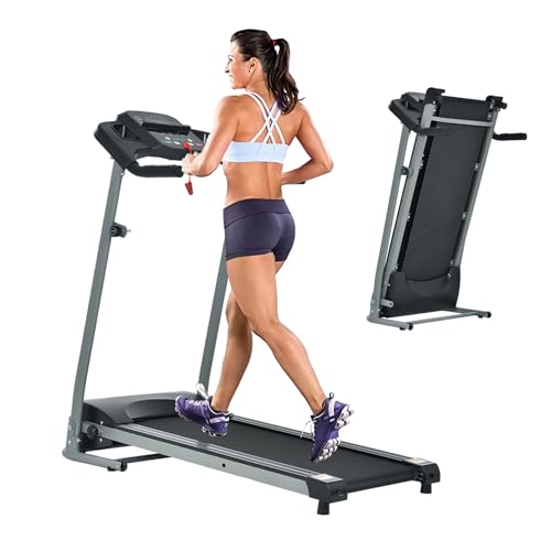 LIVIVOX Folding Treadmill,Treadmills of Home 300 LBS Capacity,Treadmill for Running and Walking,Max 3.0 HP Electric Treadmill with 3.2in LED Display,Bluetooth,Pulse Sensors (Foundation)