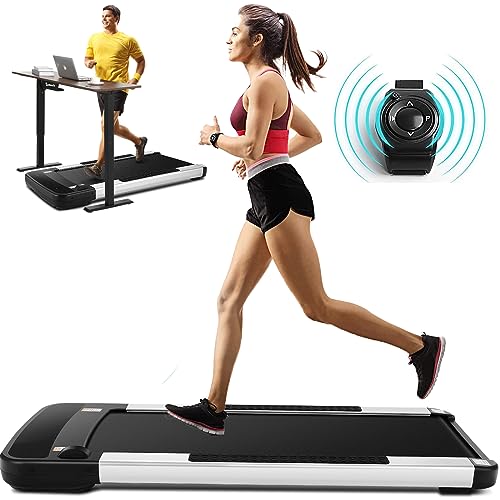 Treadmill 300 lb Capacity,2 in 1 Folding Treadmill/Under Desk Walking Pad/Compact Space Electric Treadmill for Home Office with LED Touch Screen | 0.5-4MPH | Wider Running Belt, No Assembly Needed