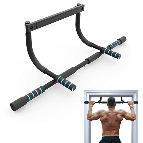 KOMSURF Pull Up Bar for Doorway, No Screws Multifunctional Chin Up Bar, Portable Fitness Door Bar, Body Workout Gym System Trainer