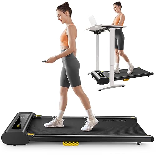 UREVO Walking Pad, Under Desk Treadmill for Home/Office, Walking Pad Treadmill Under Desk 265 Lbs Capacity, Portable Treadmill with LED Display Remote Control for Walking and Jogging