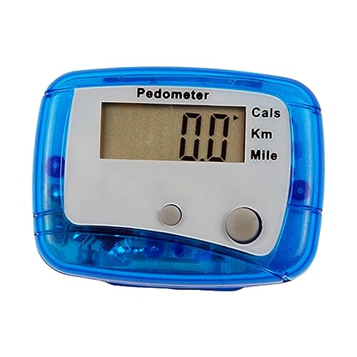 Generic Pedometer for Walking Portable Daily Target Monitor Comfortable Step Counters Step for Running Climbing Outdoor Activities, Blue