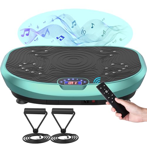 AXV Vibration Plate Exercise Machine Whole Body Workout Music Vibrate Fitness Platform Lymphatic Drainage Machine for Weight Loss Shaping Toning Wellness Home Gyms Workout
