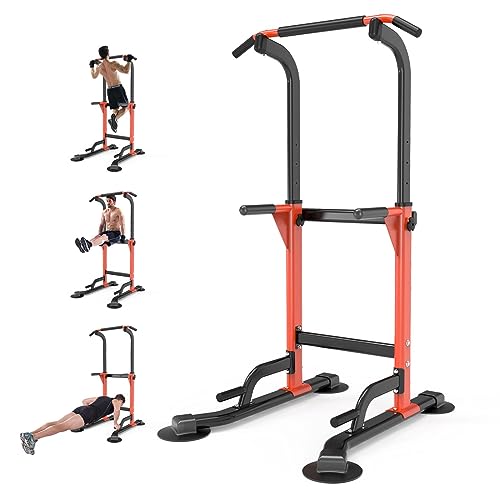 Z ZHICHI Pull Up Dip Station For Home Gym Strength Training Fitness Workout Station Chin-Ups Push-Ups Pull-Ups Dip-Ups 330LBS T055CDC