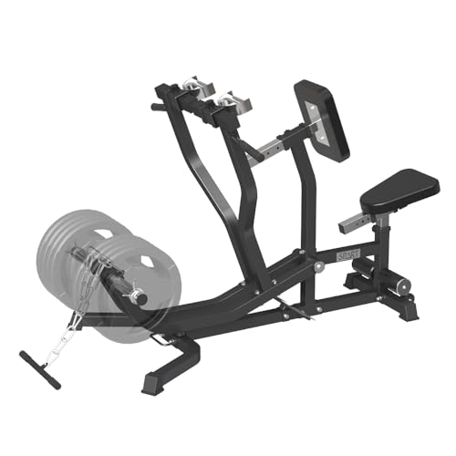 SPART Seated Row Machine, Back Machine Gym Equipment Plate Loaded, Adjustable LAT Machine with Independent Arms & Multi Grip Positions, 440LBS Capacity, Black
