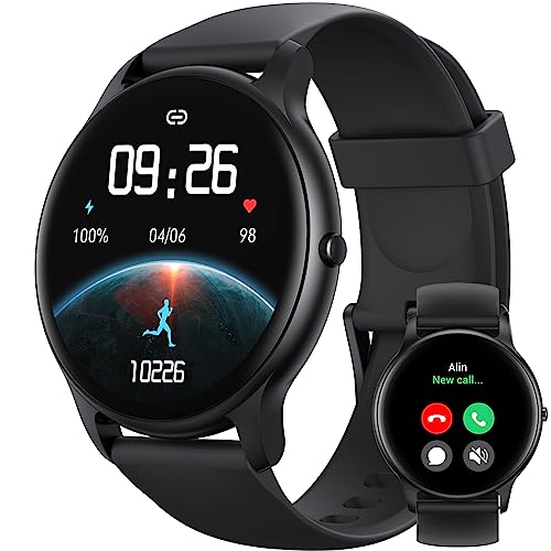 Parsonver Smart Watch(Answer/Make Calls), 1.32″ HD Fitness Watch for Men Women, 100+ Sport Modes IP68 Waterproof, Heart Rate Sleep Blood Oxygen Monitor, Activity trackers for Android iOS Phone, SPROD1