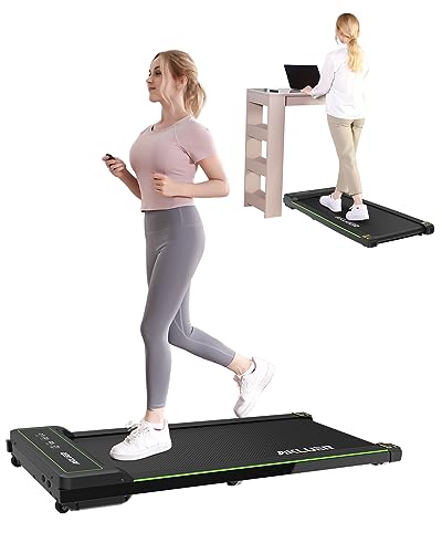 Walking Pad, AKLUER 2 in 1 Walking Pad Treadmill, 2.25 HP Under Desk Treadmill with 265 Weight Capacity, Portable Walking Treadmill for Home, Office, Light Weight Electric Walking Jogging Machine