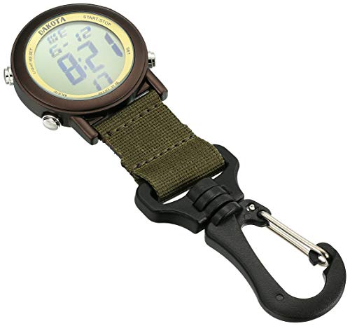 28821 Dakota Digital Backpacker Carabiner Clip Watch Green
