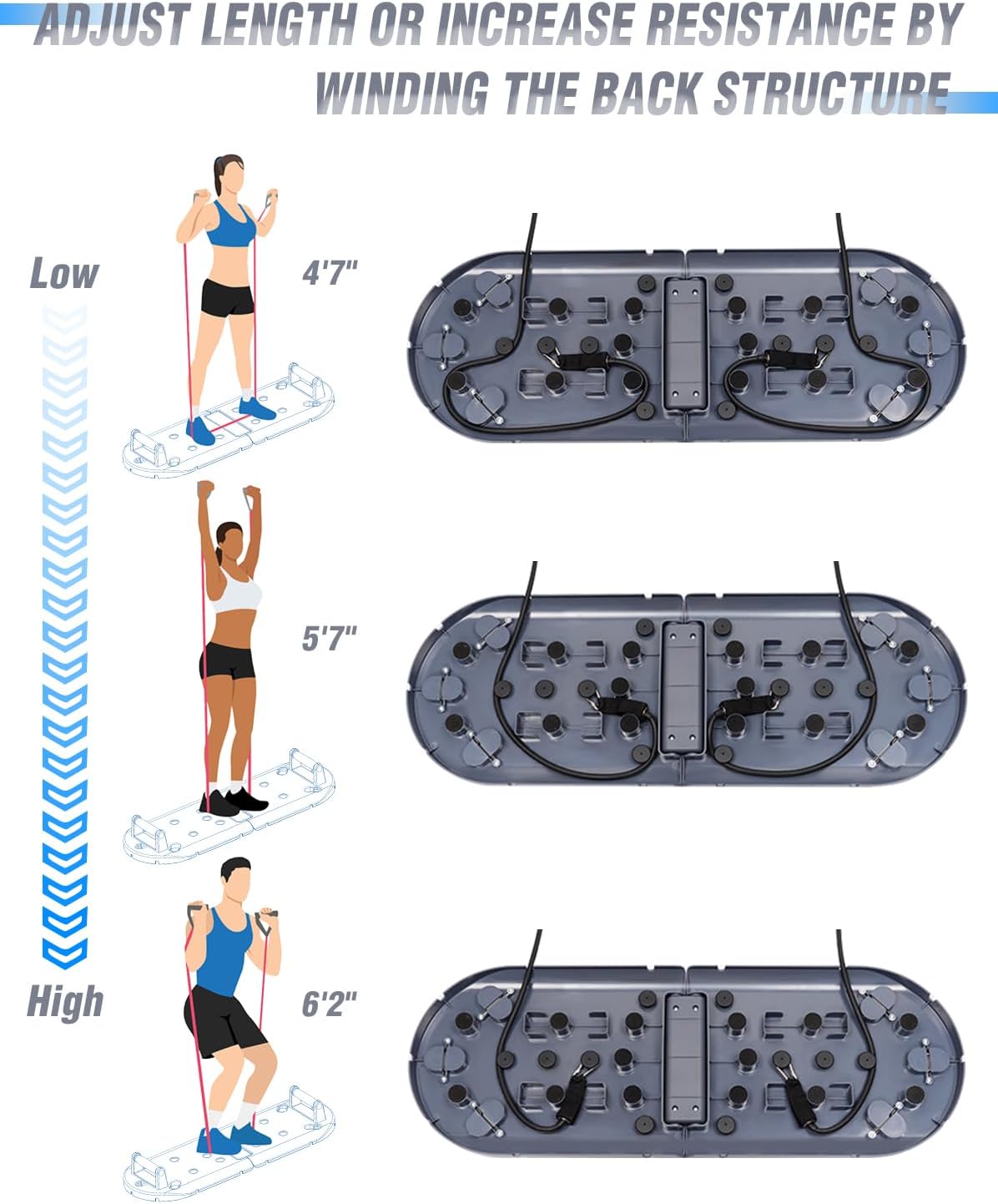 Hikeen Home Workout Equipment to Help Achieve Fitness Goals, 27-in-1 Portable Gym Exercise Equipment with Compact Push-Up Board, Resistance Bands, Ab Roller Wheel, and Pilates Bar, Master Your Workout